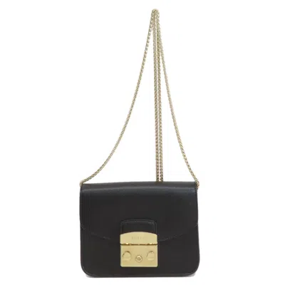 Pre-owned Furla Black Leather Shoulder Bag ()
