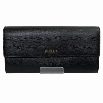 Pre-owned Furla Black Leather Wallet (bi-fold) ()