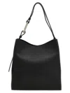 Furla Cloud Leather Shoulder Bag With Adjustable Strap In Black