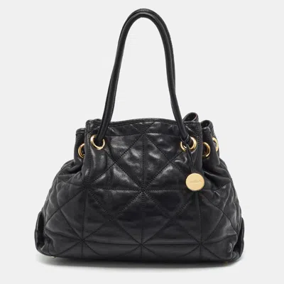 Pre-owned Furla Black Quilted Leather Tote