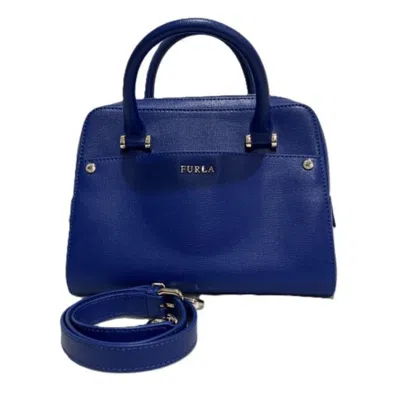 Pre-owned Furla Blue Leather Handbag Shoulder Bag ()