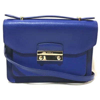 Pre-owned Furla Blue Leather Shoulder Bag ()