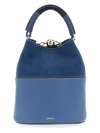 Furla Sphere S Detachable Strap Bucket Bag In Blue