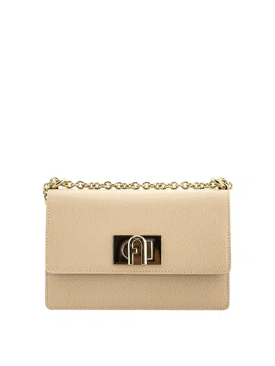 Furla 1927 Mini Leather Satchel Bag In Nude & Neutrals
