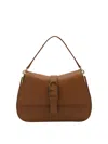 Furla Brown Leather Flow Bag In Brown