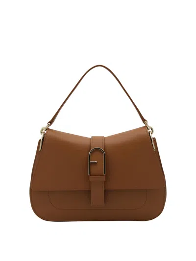 Furla Brown Leather Flow Bag