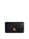 Furla Leather Crossbody Bag Chain Strap Gold-tone Hardware In Black