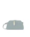 Furla Goccia Mini Bag In Leather Color Light Blue In 55000