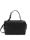 Furla Boston Double Logo Tote Bag In Black