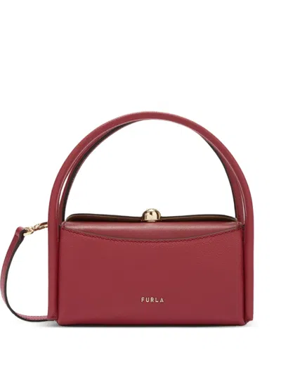 Furla Boston Logo-detail Tote Bag In Red