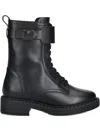 Furla Buckle-fastening Lace-up Boots In Black