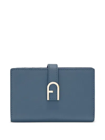 Furla Buckle-fastening Leather Wallet In Blue