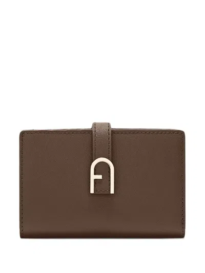 Furla Buckle-fastening Leather Wallet In Brown