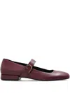 Furla Buckle-strap Ballerina Shoes In Red