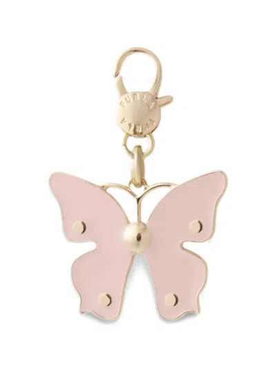 Furla Butterfly-charm Leather Wallet In Neutrals