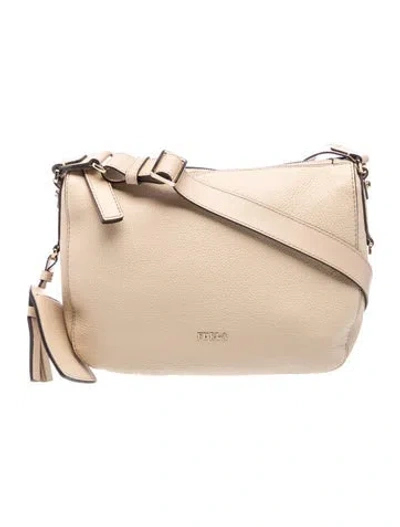 Pre-owned Furla Calf Leather Messenger Bag In Neutral