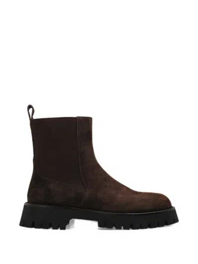 Furla Camden Suede Ankle Boots In Brown