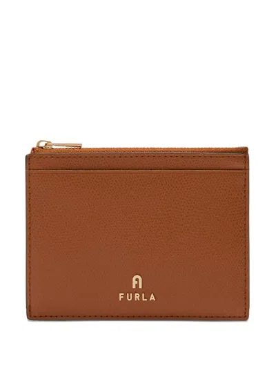 Furla Camelia Card Case In Brown