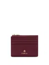 Furla Camelia Card Holder In Red