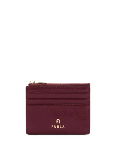 Furla Camelia Card Holder In Red