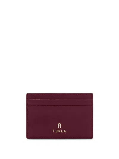 Furla Camelia Card Holder In Red