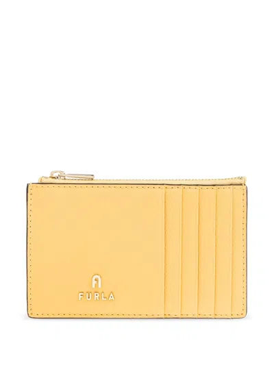 Furla Camelia Card Holder In Yellow