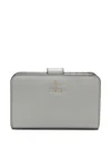Furla Logo Button-lock Wallet In Grey
