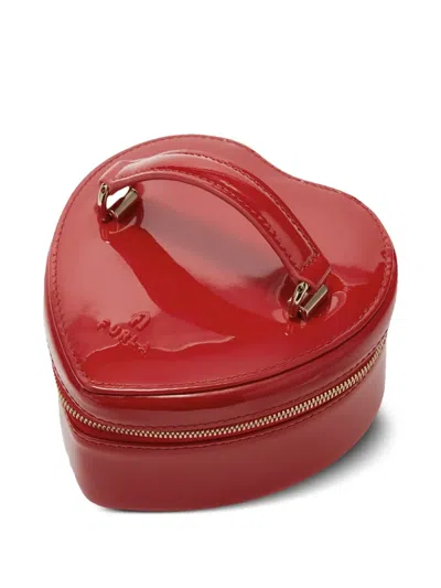 Furla Camelia Cosmetic Case In Red