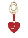 Furla Camelia Heart-shaped Keyring In Red