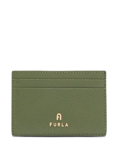 Furla Leather Card-holder In Green
