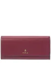 Furla Camelia Leather Continental Wallet In Red