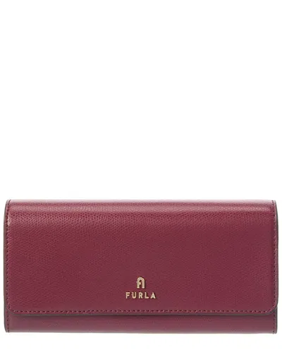 Furla Camelia Leather Continental Wallet In Burgundy