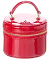 Furla Camelia Leather Cosmetic Case In Red