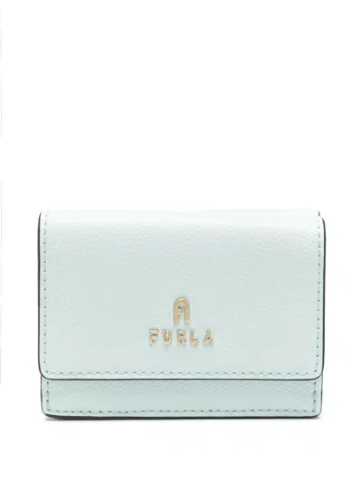 Furla Camelia Leather Wallet In Blue