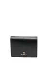 Furla Camelia Leather Wallet In Schwarz