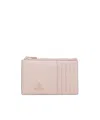 Furla Camelia Logo Plaque Zip-up Medium Card Case In Pink