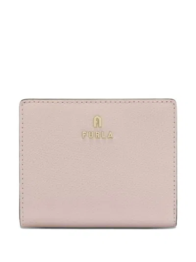 Furla Camelia Logo-plaque Zip Wallet In Neutral