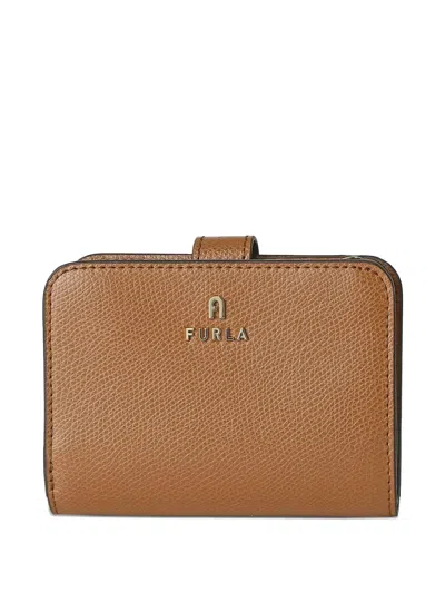 Furla Camelia Logo-plaque Wallet In Brown