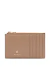Furla Camelia M Zip-top Card Holder In Brown