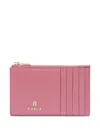 Furla Camelia M Zip-top Card Holder In Pink