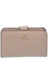 Furla Camelia Medium Leather Compact Wallet In Neutral