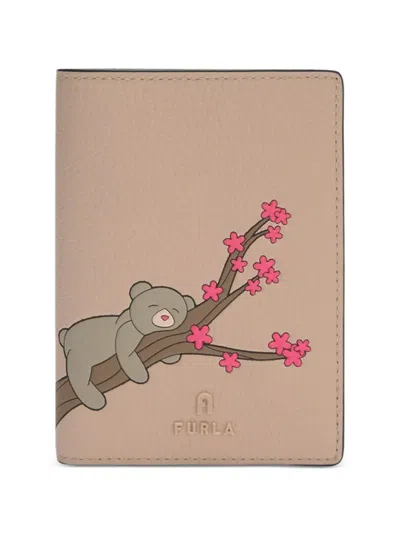 Furla Camelia Passport S Holder In Brown