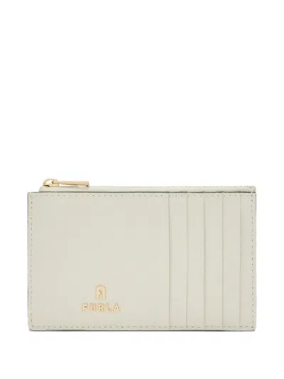 Furla Camelia Printed Zip Wallet In Gray