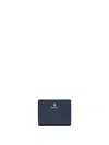 FURLA CAMELIA S BLUE WALLET IN GRAINED LEATHER