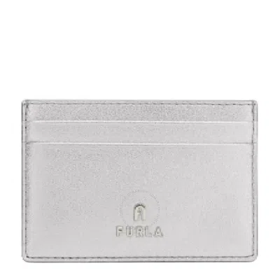 Furla Camelia S Leather Card Case In Gray