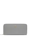 Furla Camelia Zip-around Leather Wallet In Gray