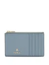 Furla Camelia Zip-fastening Card Holder In Blue