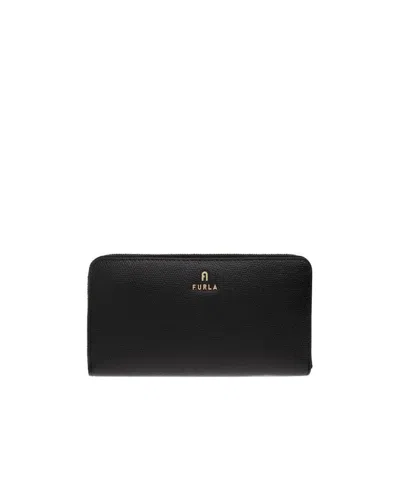 Furla Camelia Zipped Wallet In Black
