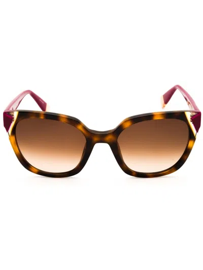 Furla Cat Eye Sunglasses For Women - Sfu401v Design In Brown