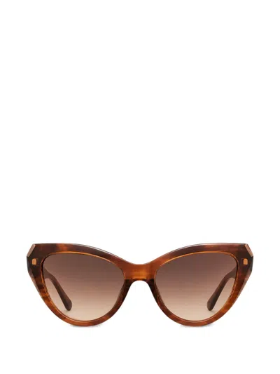 Furla Cat-eye-frame Sunglasses In Brown